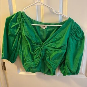 Jason Wu Emerald Puff Sleeve Blouse